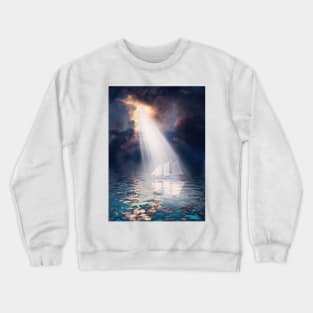 Ghostly sailboat Crewneck Sweatshirt